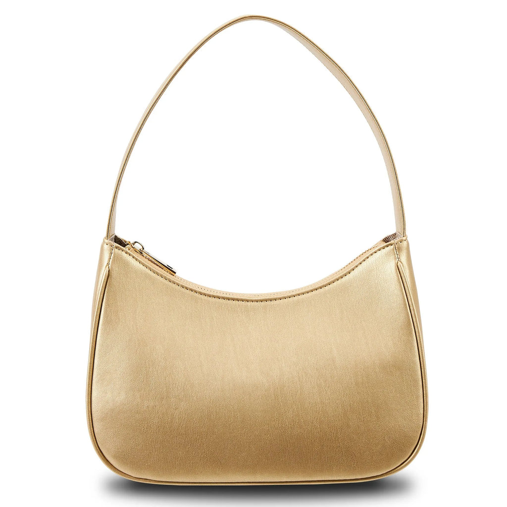 Simple retro waterproof shoulder bag in PU leather with adjustable strap