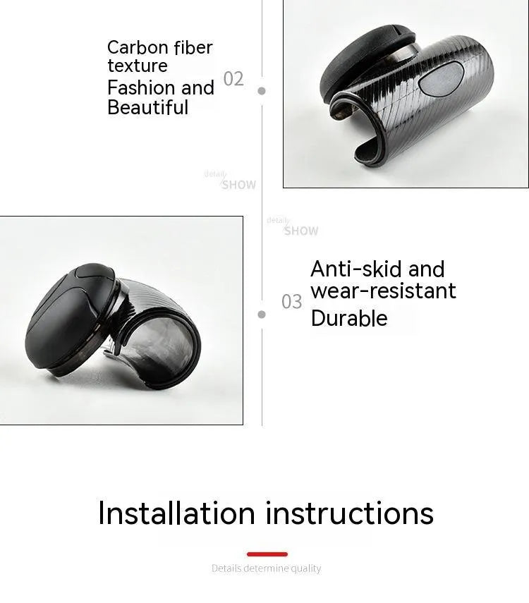Black steering wheel assist ball with metal bearing for single-hand vehicle steering