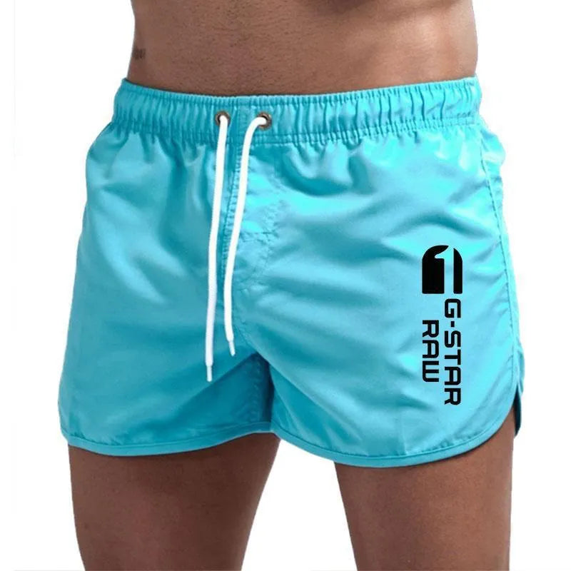 Men's hemp-blended polyester sports shorts in a choice of multiple colours.
