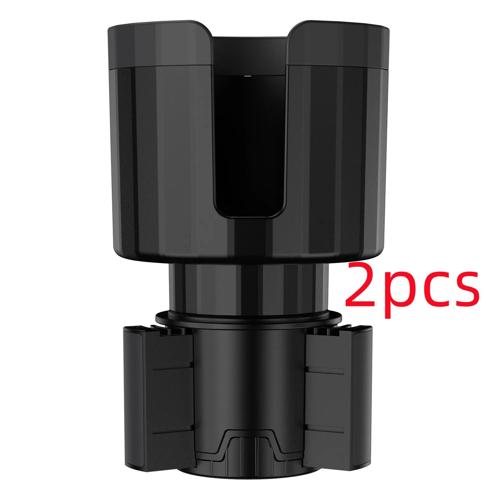 Matte black adjustable car cup holder expander for large bottles and fast food cups