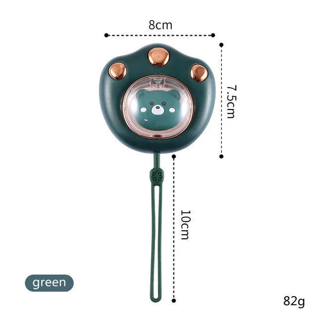 Mini electric hand warmer in cat paw shape, USB rechargeable, in white colour option, palm-sized