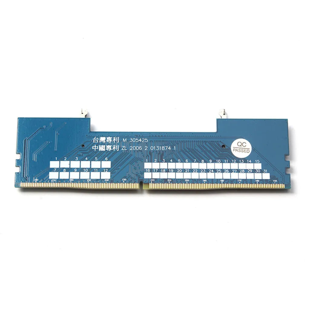 DDR4 laptop to desktop memory adapter card with electrostatic packaging