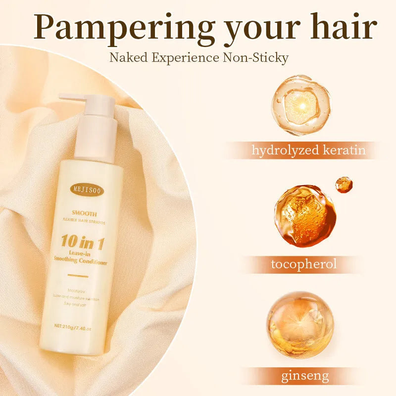 210g bottle of wash-free soft 10-in-1 hair conditioner for women's hair care