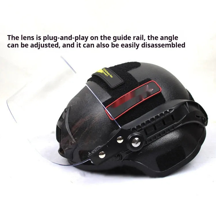 Transparent anti-riot protective patrol tactical helmet with explosion-proof mask in multiple colour options