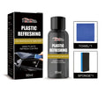 Nano plastic refresh coating kit for car dashboard scratches with bottle, sponge, and microfiber cloth