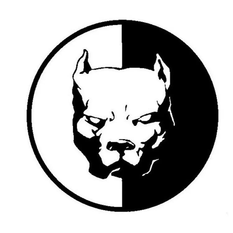 Reflective Bulldog superhero car sticker measuring 12x12cm in black, white or red colours