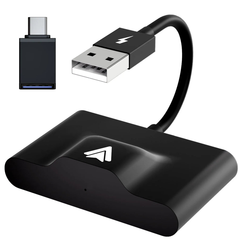 Car wired to wireless Android system adaptor for Android Auto conversion in black and white colour options