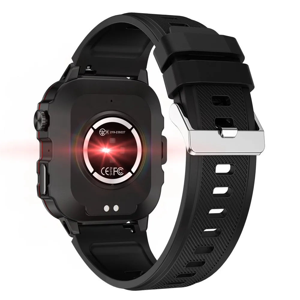 QX11 Smart Bluetooth Watch with TFT screen showing health metrics and interchangeable strap options