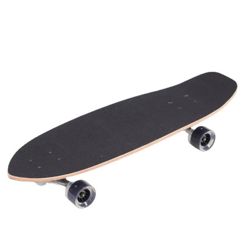 White maple wooden street scooter with 31-inch deck length for urban commuting