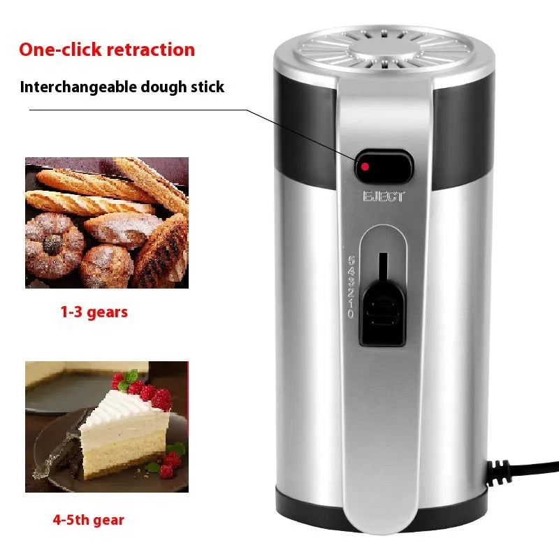 Black household electric flour-mixing and egg cooking machine 1000W, dimensions 28x22x35cm