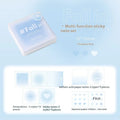 Square 70mm gradient parchment inner notepad brick with sticky notes, notes, and parchment paper in blush, green, purple, or blue.