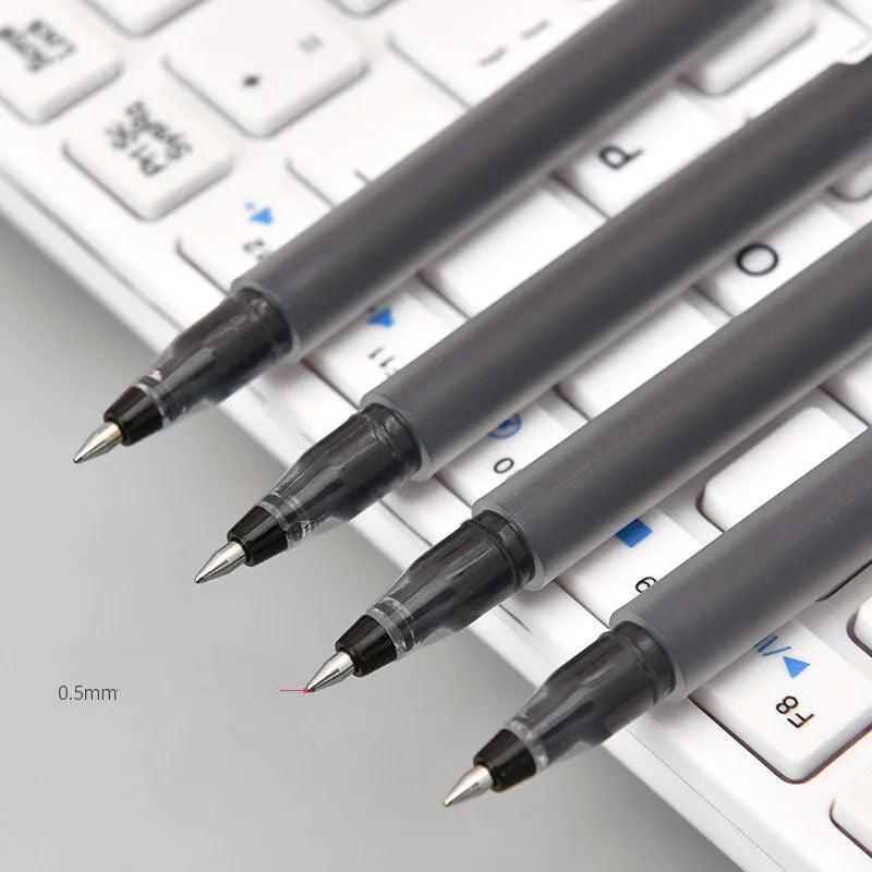 Xiaomi black gel pen with 0.5mm tip on white background