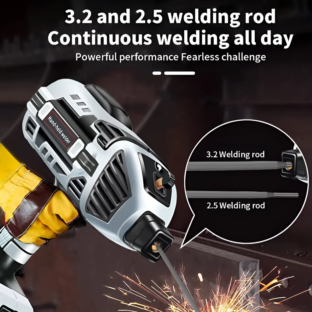 Portable handheld AC welding machine 24 x 23 x 8cm for carbon steel stainless steel copper