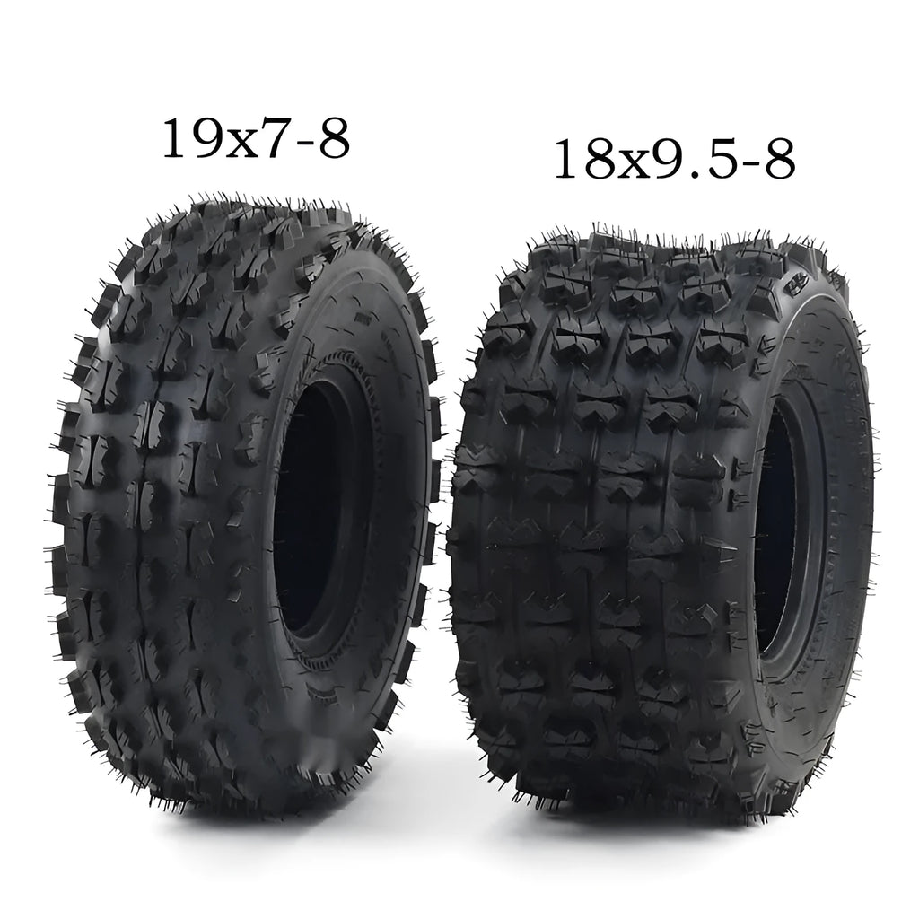 8-inch ATV pansy vacuum tyre set front 19x7-8 and rear 18x9.5-8 for four-wheel karts