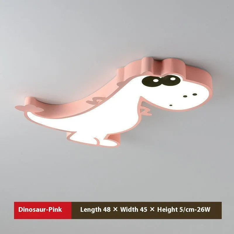 48cm cartoon dinosaur ceiling light with aluminium base and PVC shade
