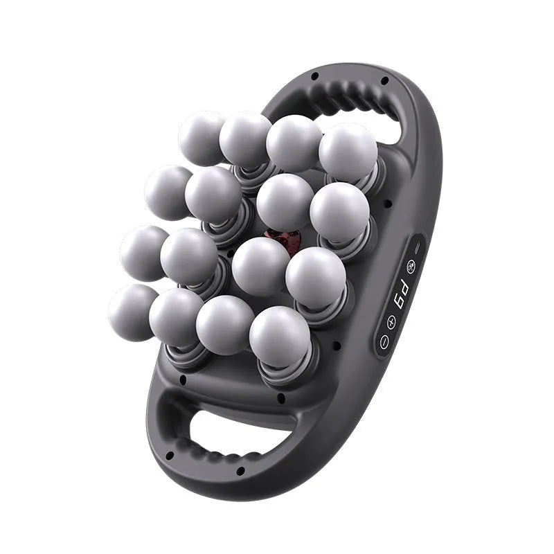 Grey professional-grade vibration massager with brushless motor and multi-gear adjustment, more than 5 gears, 46-70dB.