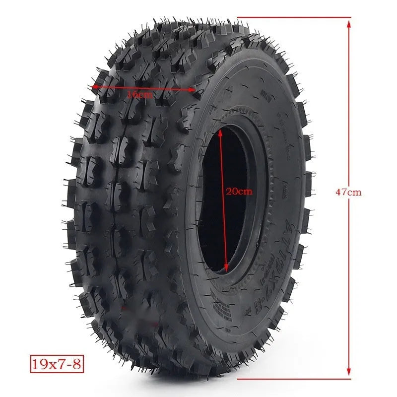 8-inch ATV pansy vacuum tyre set front 19x7-8 and rear 18x9.5-8 for four-wheel karts