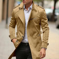 Men's plus size autumn casual jacket with lapel design and side seam pockets in multiple colour options