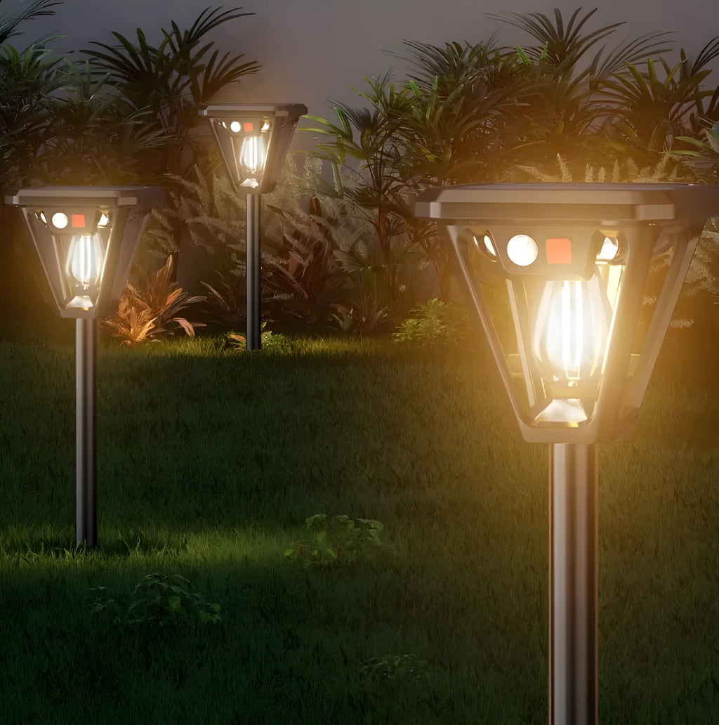 Solar wall lamp for outdoor garden and courtyard, 108 x 460 mm, induction function and waterproof protection