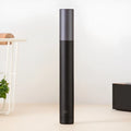 Black electric nose hair trimmer with ABS body, portable and battery-powered