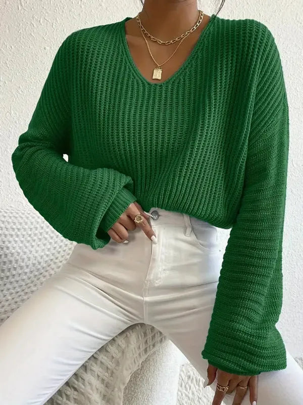 Women's long sleeve polyester pullover in solid colours: black, pink, green, sky blue, and dark red.