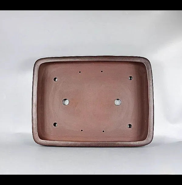 Handmade antique rectangular purple clay flower pot with measurements 60x44x13cm