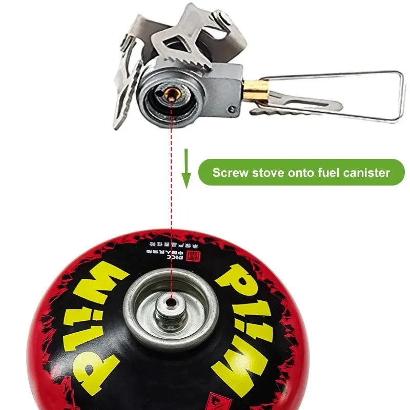 BRS 3000T ultralight titanium camping gas stove, 26g, folded size 37mm x 52mm
