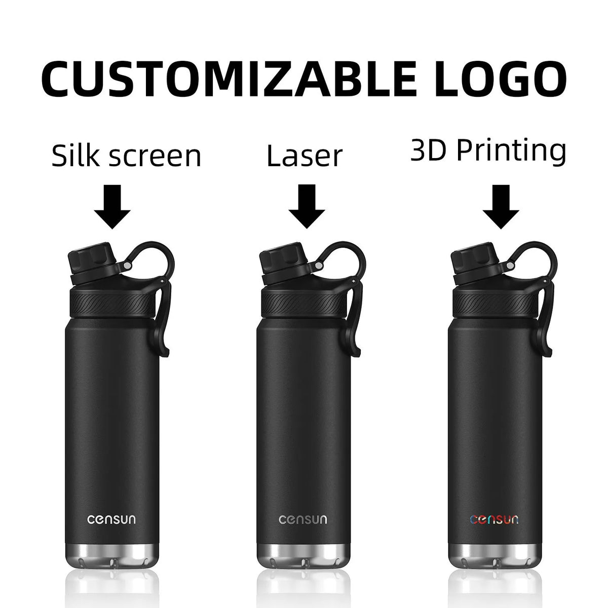 Double-layer 700ml stainless steel vacuum mug in black, light blue, and celadon, modern simplicity design
