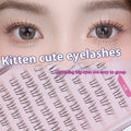 12-row kitten's paw lower eyelashes with natural sheer roots in 4-5-6mm pointed tail style