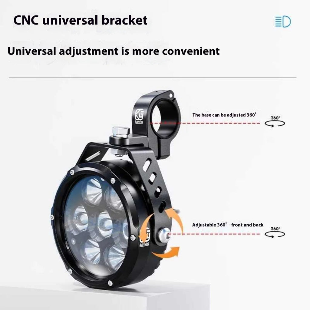 K7 standard edition motorcycle LED spotlight 72W 6000K with seven beads and control wiring harness