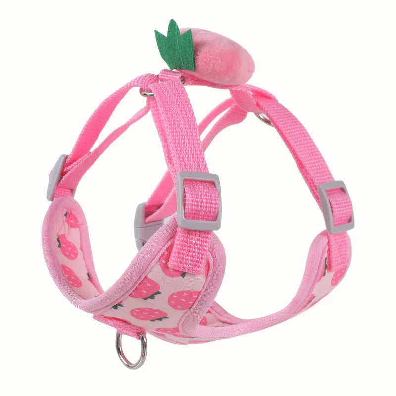 Reflective vest-style dog walking leash in avocado colour wrapped around a small dog's torso.