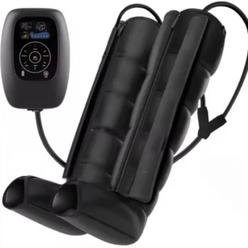 Air compression massage sleeves with remote control for legs, arms and waist in multiple sizes