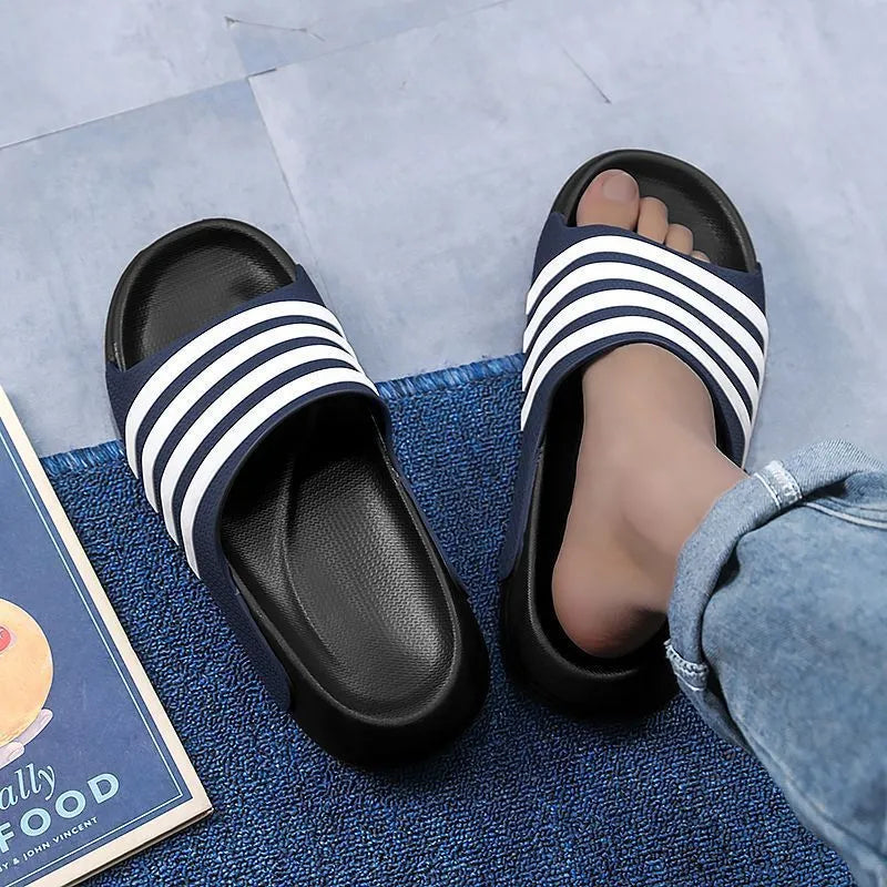 Casual outdoor slip-on slippers with PVC upper and EVA sole in multiple colour options