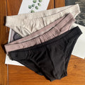 Men's solid colour pure cotton triangle underwear briefs on a white background.