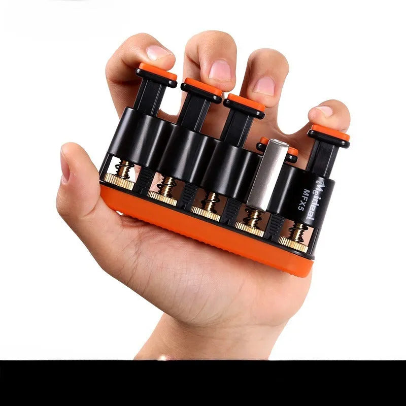 Grey or orange non-slip silicone climbing fingerboard trainer for hand muscle development