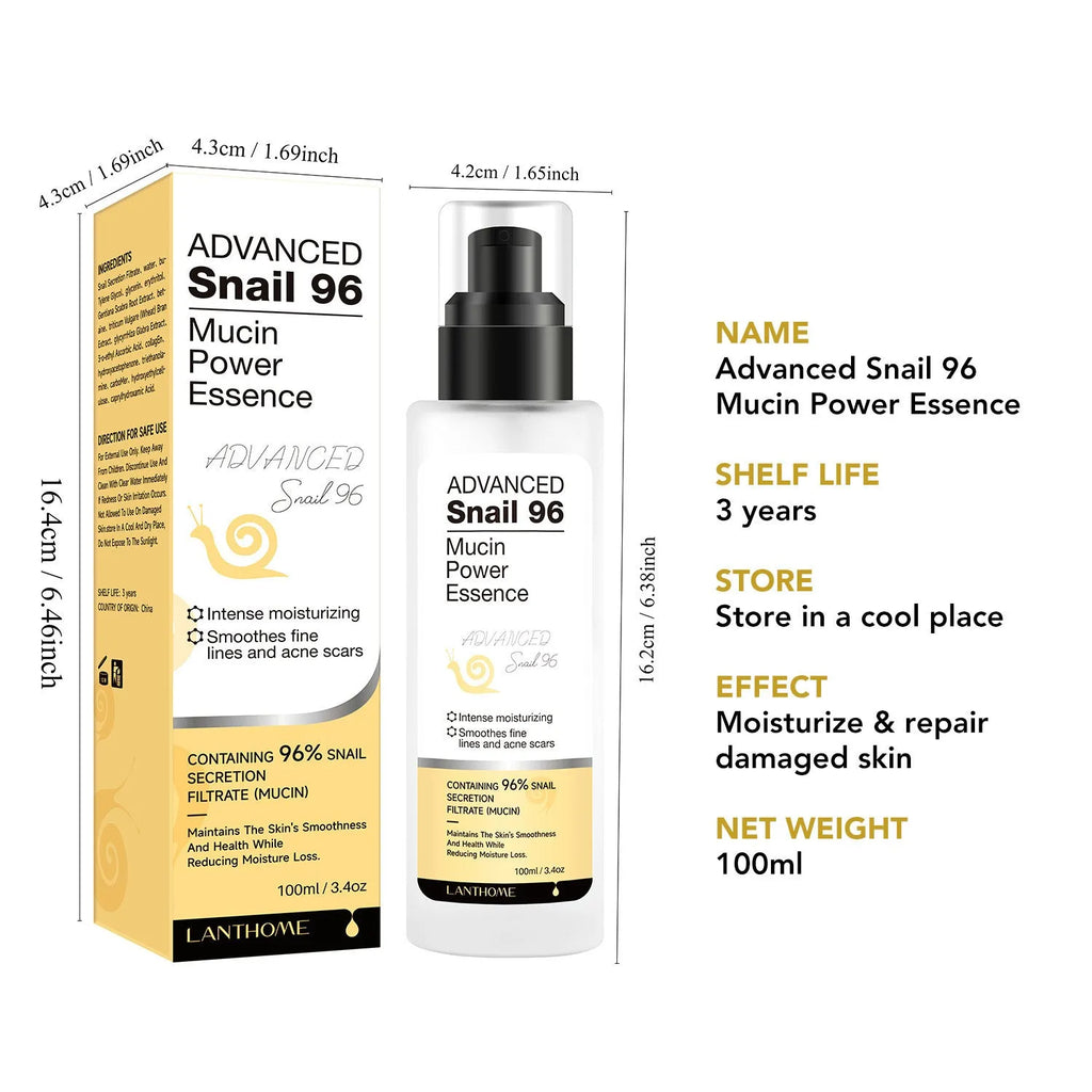 100ml snail serum moisturising facial essence bottle for universal skin types