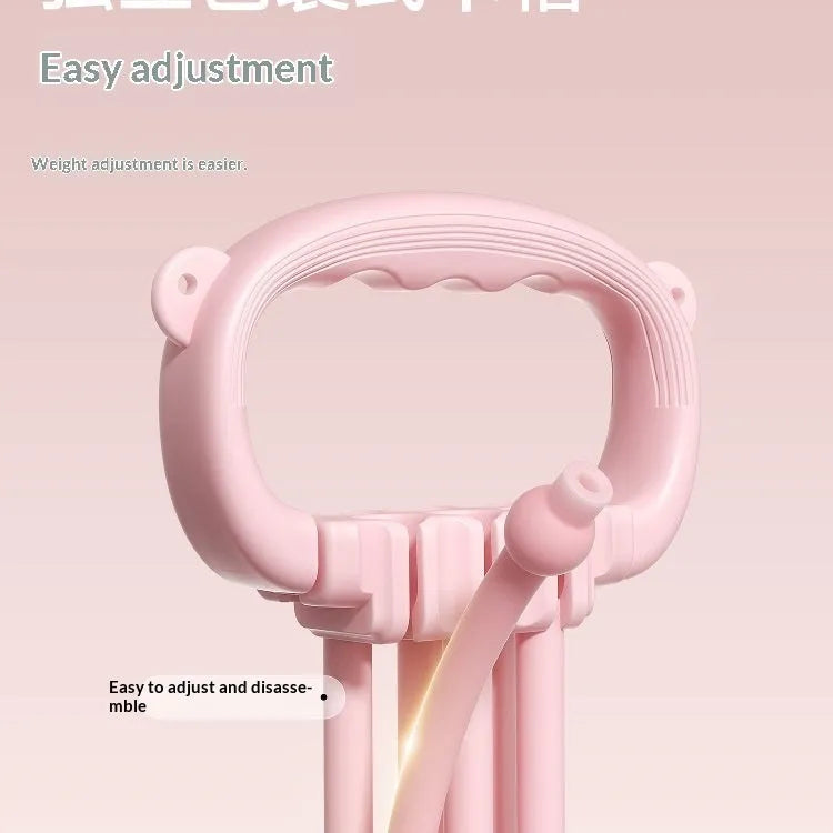New 8-shaped resistance puller for women, back opener and shoulder exerciser with cat ear handle, available in pink, purple, and blue