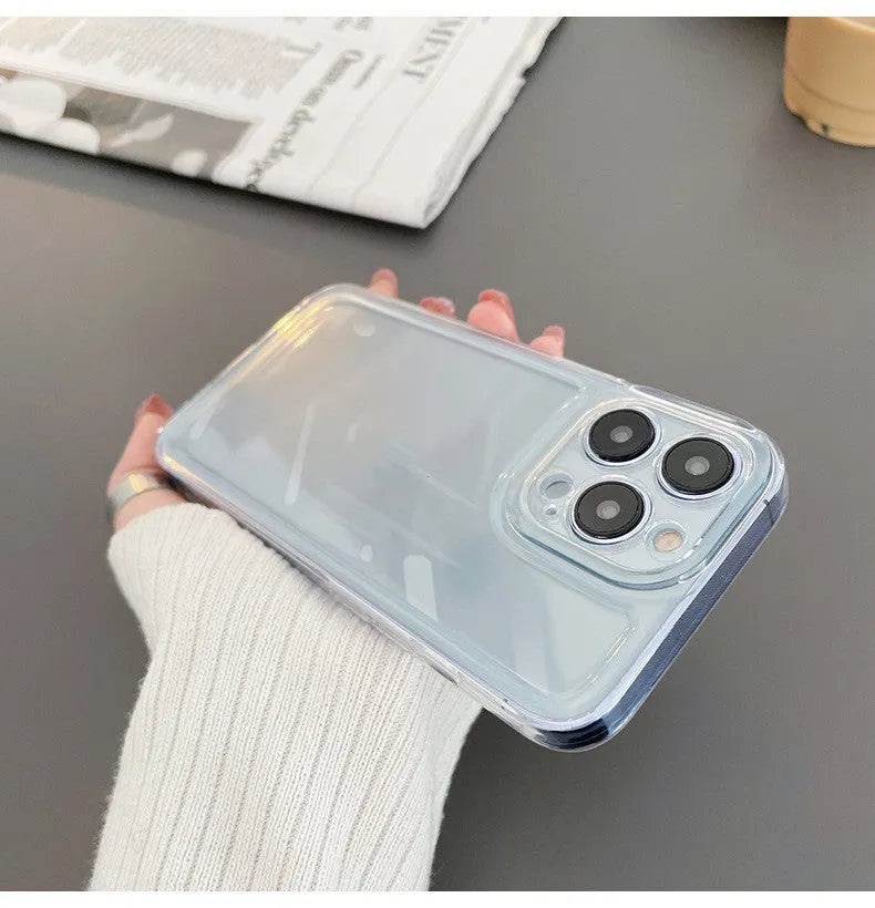Clear TPU soft phone case for iPhone with Space shell colour drop protection