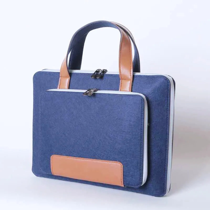 Felt laptop bag 14 inch 28x38cm handheld computer bag with colour matching and zip