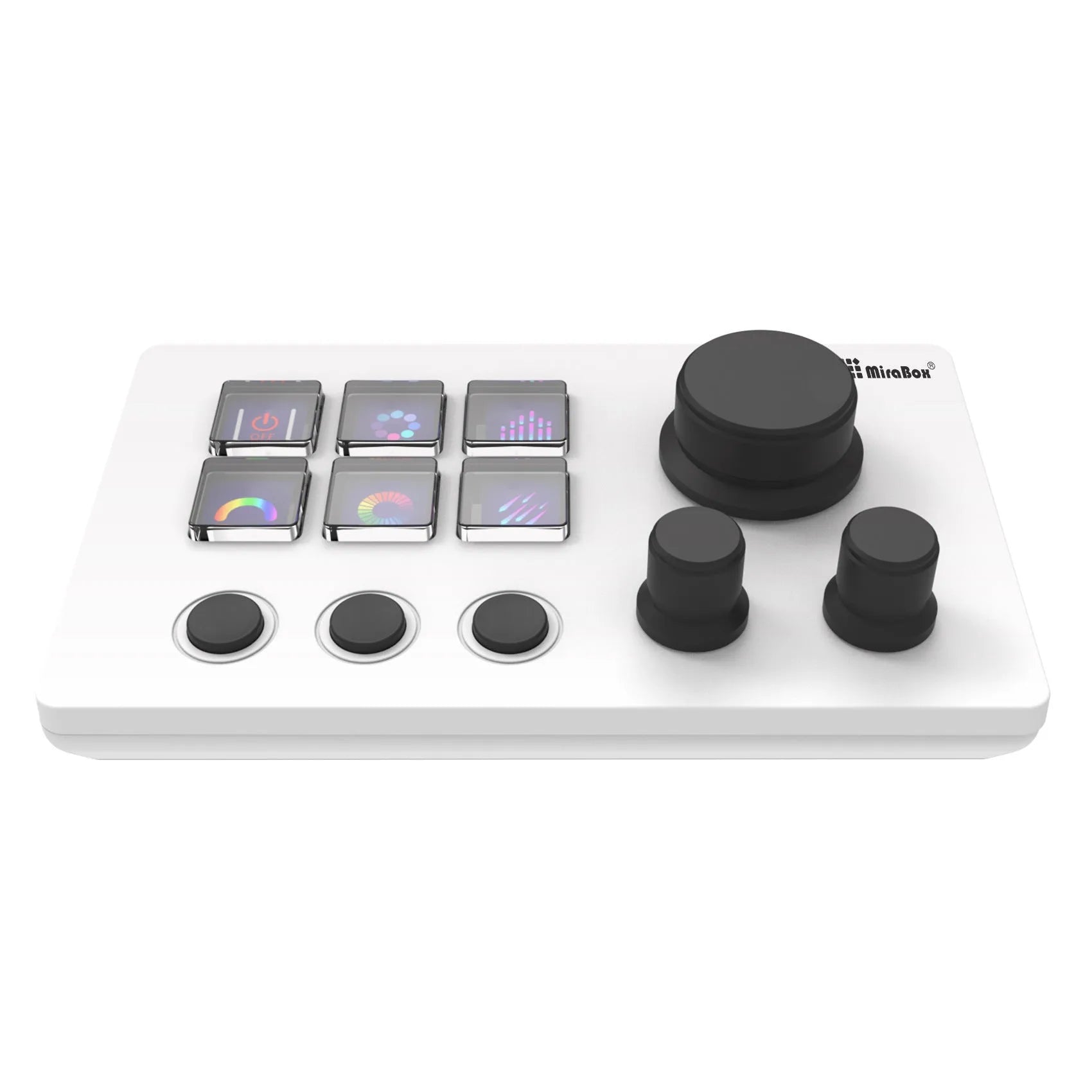 Visual Keyboard N3 silicone USB keypad in black and white with 2m cable and mounting bracket