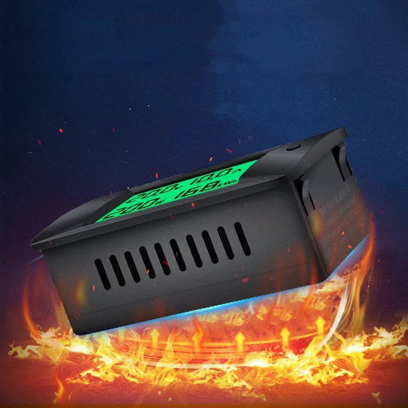 DC digital display voltmeter and ammeter measuring 0-300V voltage range with compact dimensions