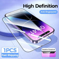 Tempered glass screen protector for iPhone with anti-fingerprint and anti-drop features, ultra-smooth surface