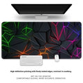 Thickened natural rubber keyboard mat with overlock stitched edges and printed pattern