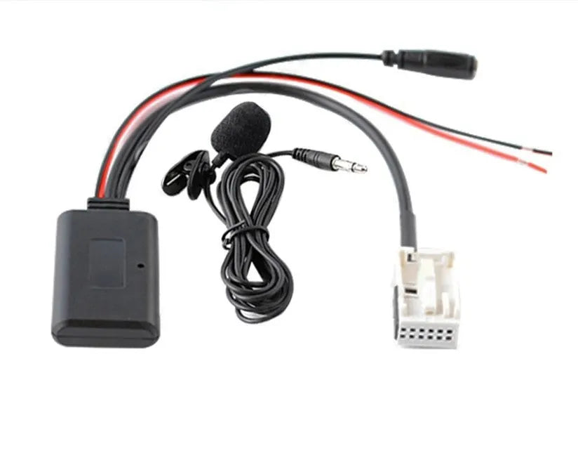 Car Bluetooth adapter cable and external microphone for Peugeot and Citroen RD4 stereo systems