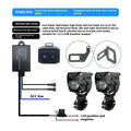 Motorcycle LED spotlight with bracket and remote switch for far/near beam control