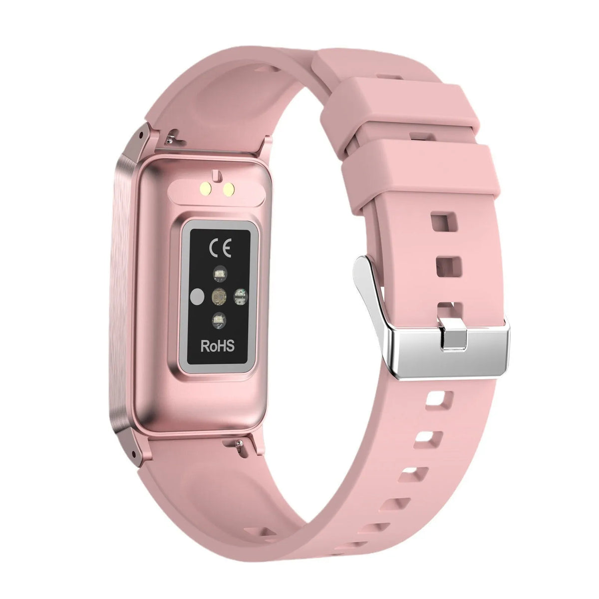 Smart bracelet with touch IPS screen, silicone strap, 250mm x 25mm x 11mm, in black, blue, pink or beige