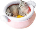 Honey pot magic shape cat bed with removable pad in pink or yellow for small cats and dogs