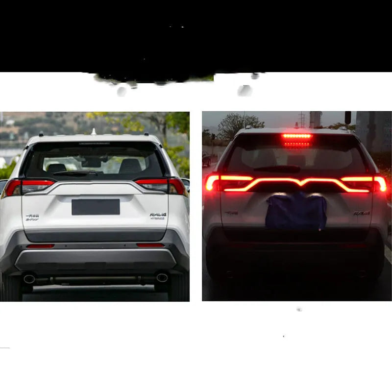Three-function modified run-through car tail light for 2019-2020 Toyota RAV4 with ABS housing and imported LED