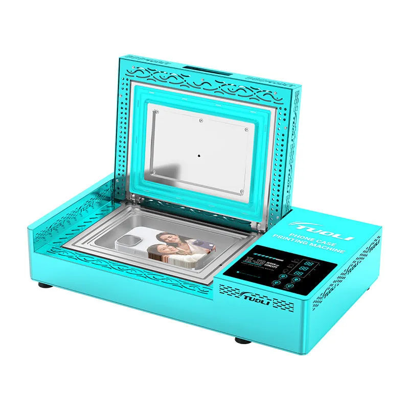 Metal phone case transfer printing press machine for heat transfer customisation