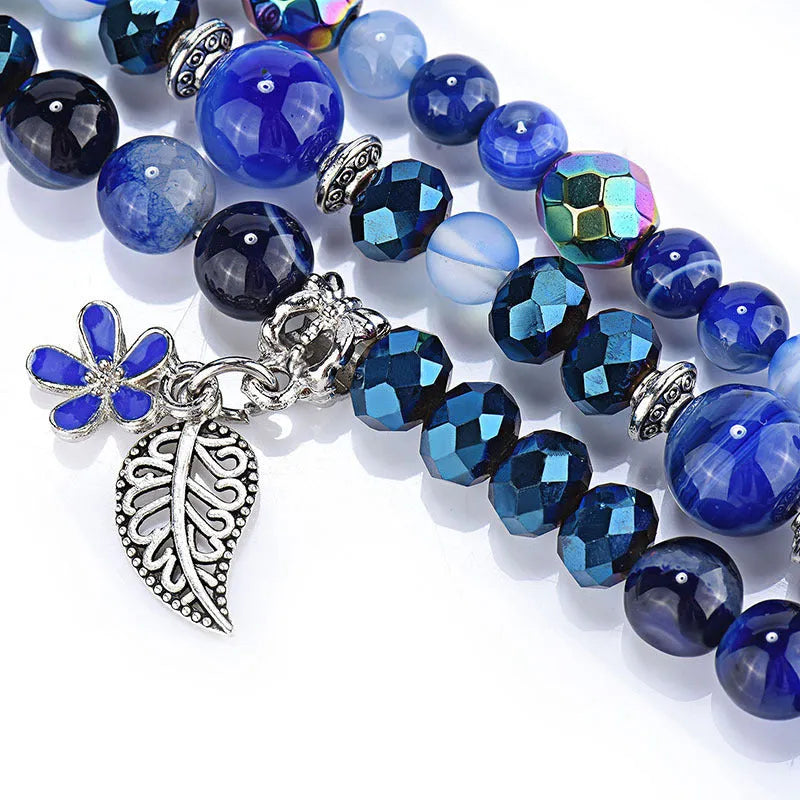 Sapphire crystal watch strap bracelet with blue crystal accents for Apple watch sizes 38/40/41mm and 42/44/45mm